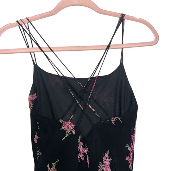 Luisa Spagnoli Floral Bias-Cut Slip Dress Handkerchief Hem (US 8 / IT 44) - Picture 6 of 8